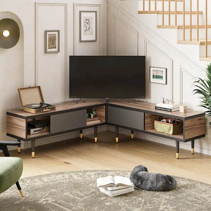 Modern TV Stand up to for 85 inch TVs Entertainment Center with Storage - 80 inch