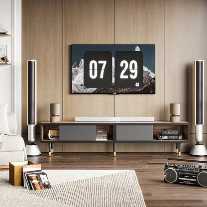 Modern TV Stand up to for 85 inch TVs Entertainment Center with Storage - 80 inch