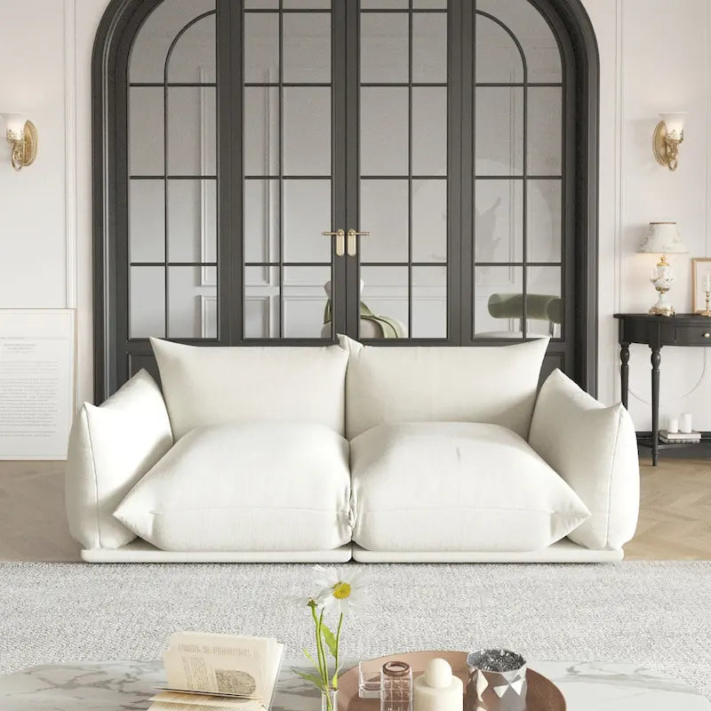 Modular Upholstered Sectional Sofas Chenille Fabric Lounge Counches