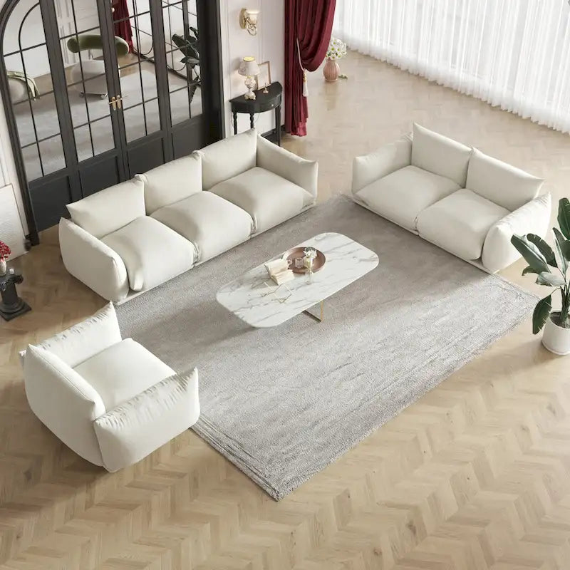 Modular Upholstered Sectional Sofas Chenille Fabric Lounge Counches