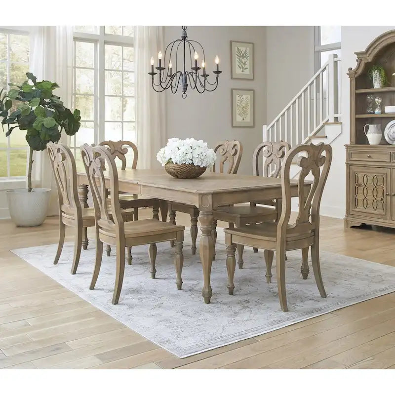 Magnolia Manor Opt 7 Piece Rectangular Table Set