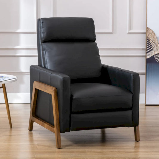 Roland Top Grain Leather Push Back Recliner by Greyson Living