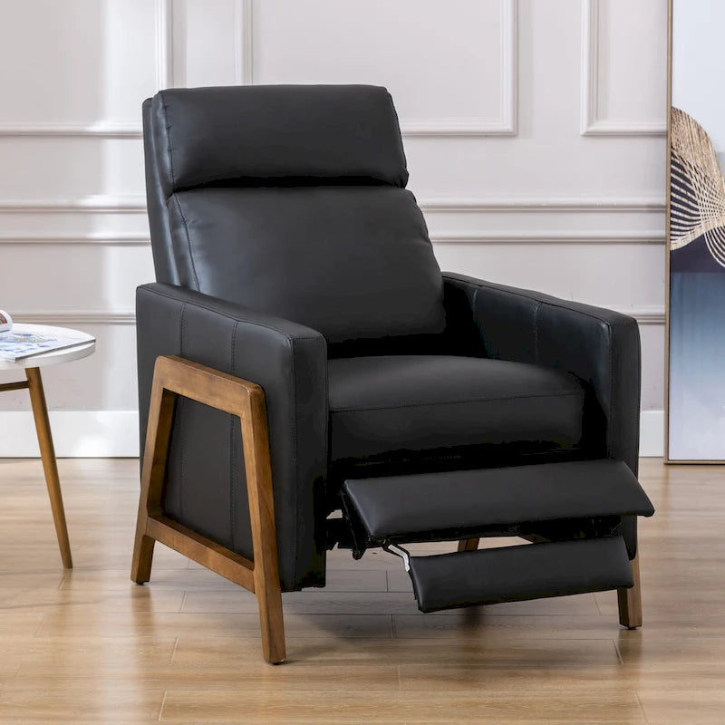 Roland Top Grain Leather Push Back Recliner by Greyson Living