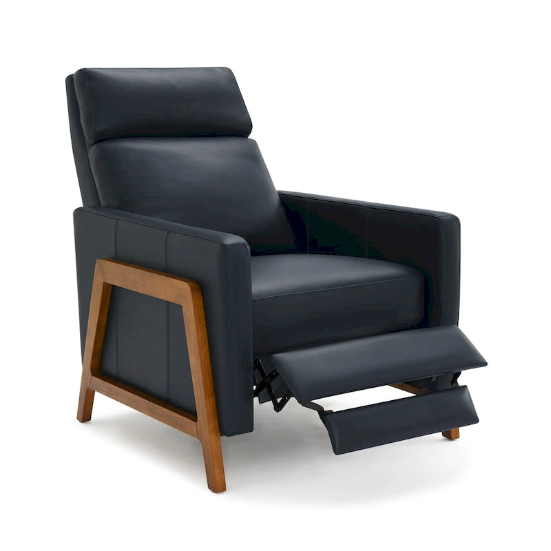 Roland Top Grain Leather Push Back Recliner by Greyson Living