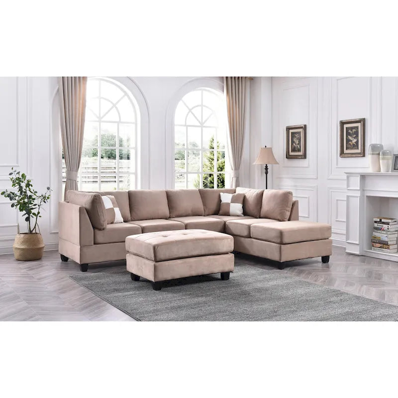 Gallant Microsuede Sectional Sofa