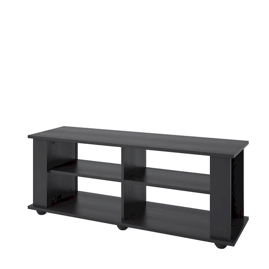 Black TV Stand, accommodates TVs up to 55 or 75
