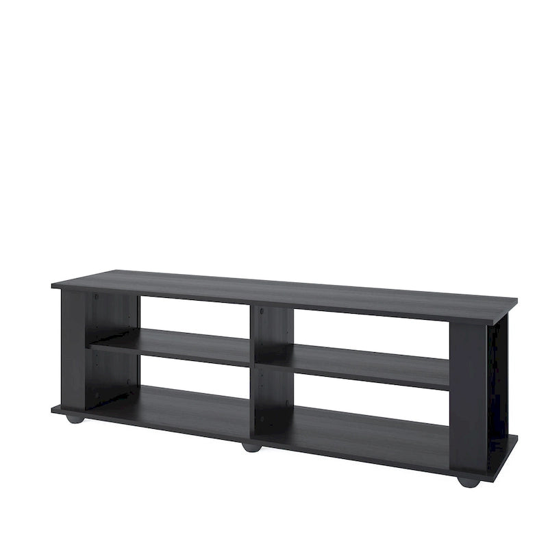 Black TV Stand, accommodates TVs up to 55 or 75