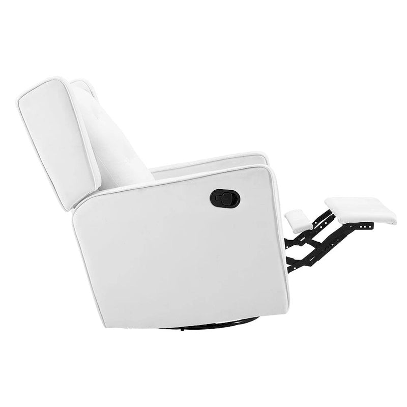 Octavia Solid Wood Microfiber Swivel Glider Rocker Recliner Chair, For Living Room, Bed Room