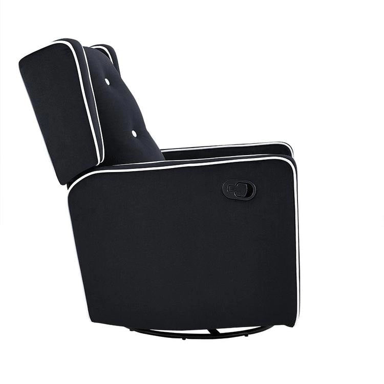 Octavia Solid Wood Microfiber Swivel Glider Rocker Recliner Chair, For Living Room, Bed Room