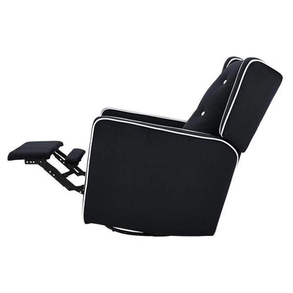 Octavia Solid Wood Microfiber Swivel Glider Rocker Recliner Chair, For Living Room, Bed Room