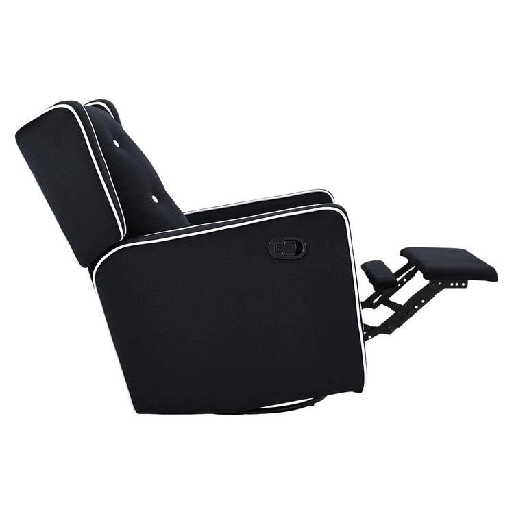 Octavia Solid Wood Microfiber Swivel Glider Rocker Recliner Chair, For Living Room, Bed Room