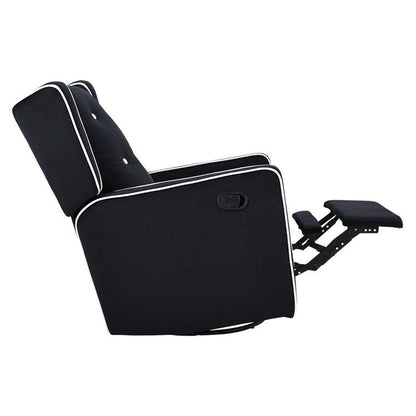 Octavia Solid Wood Microfiber Swivel Glider Rocker Recliner Chair, For Living Room, Bed Room
