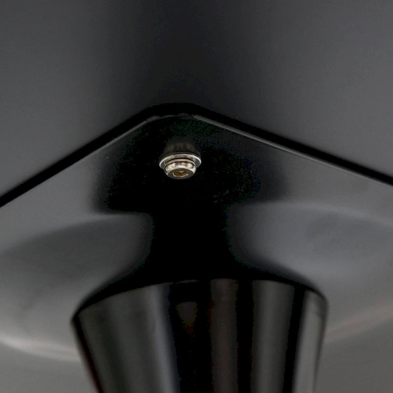 Bristol 32 Mid Century Modern Round Dining Table, MDF Wood Top & Glossy Iron Pedestal Base for Kitchen & Dining Room