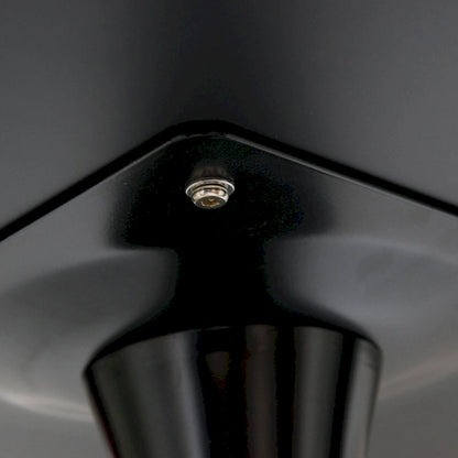 Bristol 32 Mid Century Modern Round Dining Table, MDF Wood Top & Glossy Iron Pedestal Base for Kitchen & Dining Room