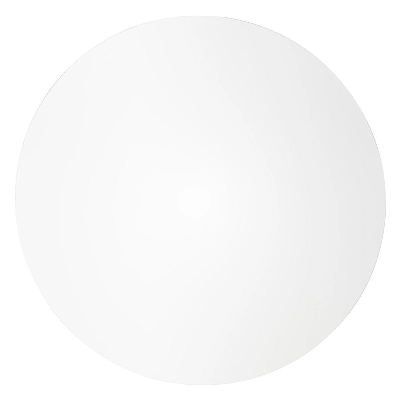 Bristol 32 Mid Century Modern Round Dining Table, MDF Wood Top & Glossy Iron Pedestal Base for Kitchen & Dining Room