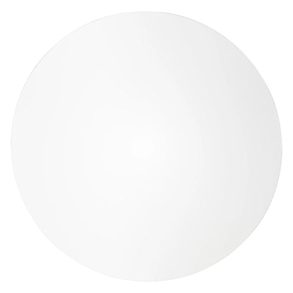 Bristol 32 Mid Century Modern Round Dining Table, MDF Wood Top & Glossy Iron Pedestal Base for Kitchen & Dining Room