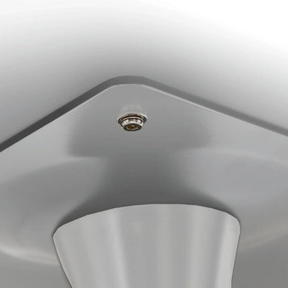 Bristol 32 Mid Century Modern Round Dining Table, MDF Wood Top & Glossy Iron Pedestal Base for Kitchen & Dining Room