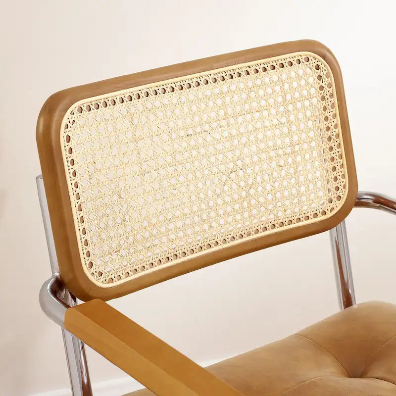 Art Leon Swivel PU Leather and Wooden Accent Chair