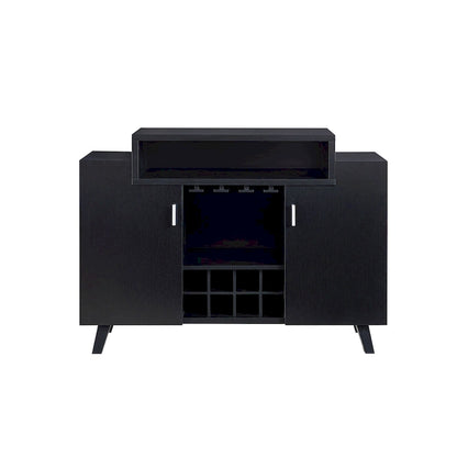 Furniture of America Hafley Contemporary 8-shelf Wine Cabinet Buffet