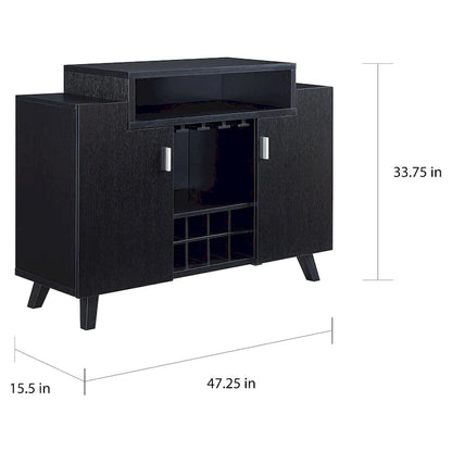 Furniture of America Hafley Contemporary 8-shelf Wine Cabinet Buffet