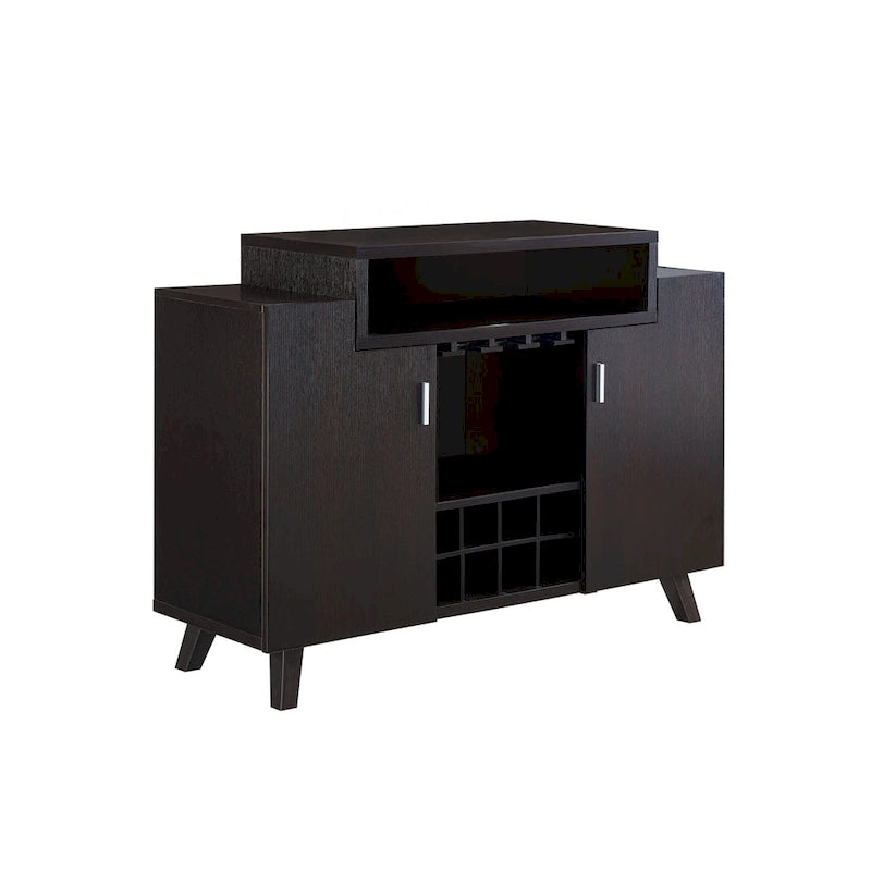 Furniture of America Hafley Contemporary 8-shelf Wine Cabinet Buffet