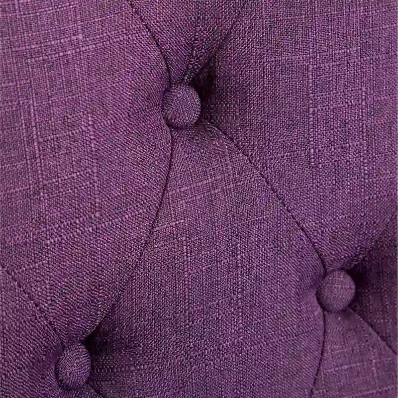 Roundhill Amonia 7-piece Dining Set, Turned-Leg Dining Table with 6 Tufted Chairs