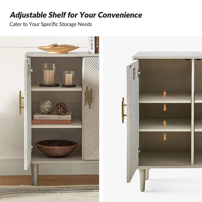 Damien Morden Storage TV Stand with Adjustable Shelves Set of 2 by HULALA HOME