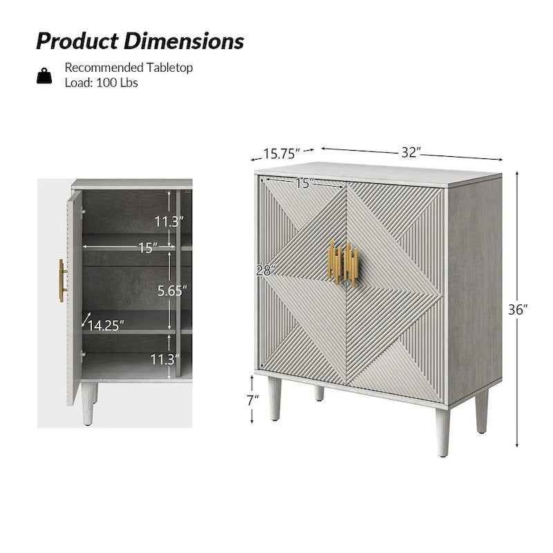 Damien Morden Storage TV Stand with Adjustable Shelves Set of 2 by HULALA HOME