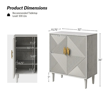 Damien Morden Storage TV Stand with Adjustable Shelves Set of 2 by HULALA HOME