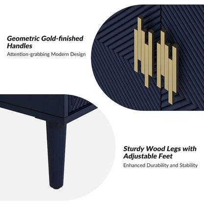 Damien Morden Storage TV Stand with Adjustable Shelves Set of 2 by HULALA HOME