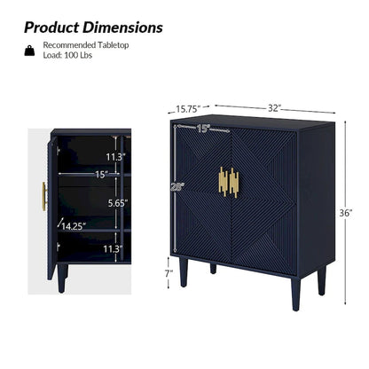 Damien Morden Storage TV Stand with Adjustable Shelves Set of 2 by HULALA HOME