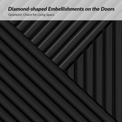 Damien Morden Storage TV Stand with Adjustable Shelves Set of 2 by HULALA HOME