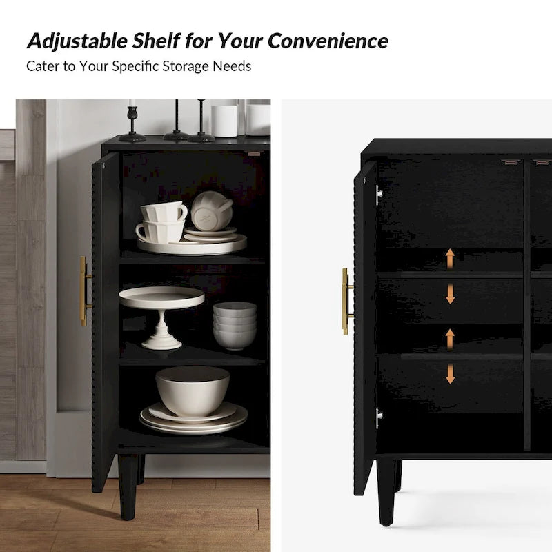 Damien Morden Storage TV Stand with Adjustable Shelves Set of 2 by HULALA HOME