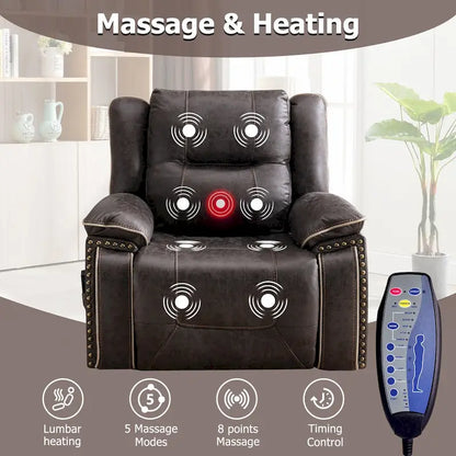Power Lift comfortable chair with massage heating, cup holder and USB port