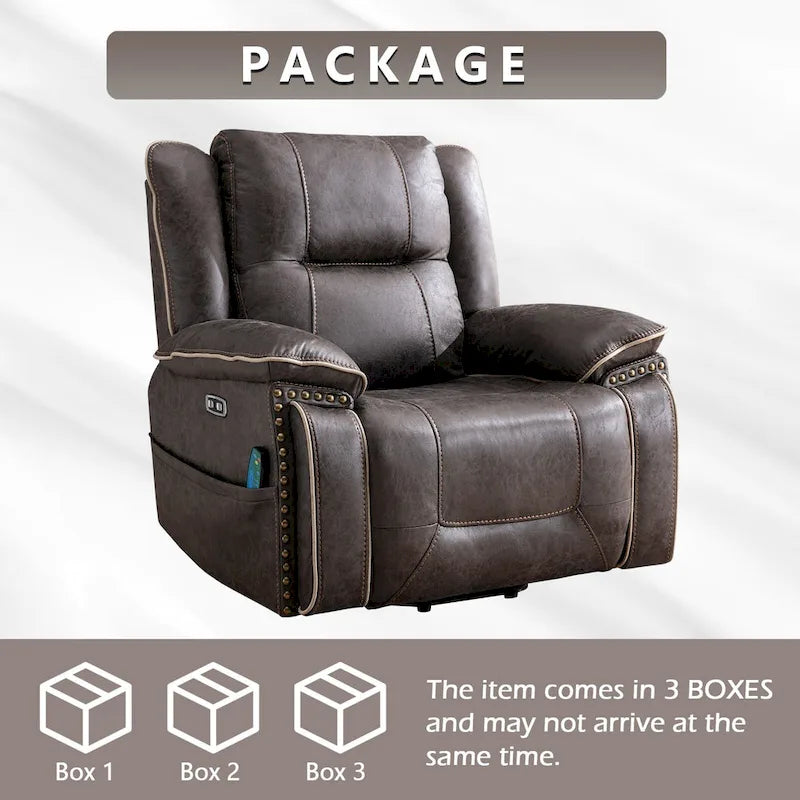 Power Lift comfortable chair with massage heating, cup holder and USB port