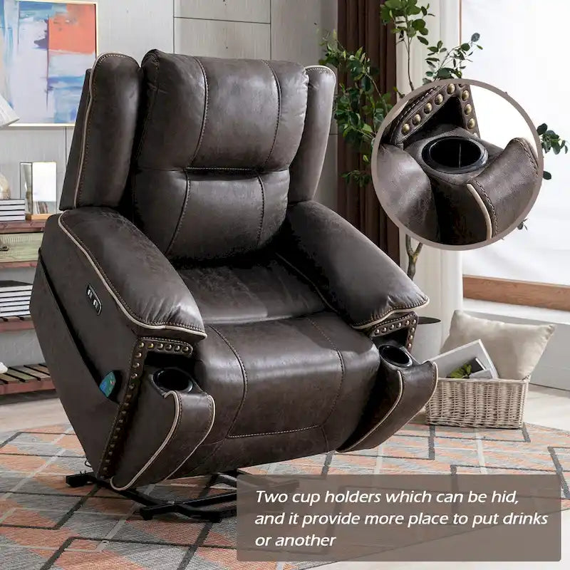 Power Lift comfortable chair with massage heating, cup holder and USB port