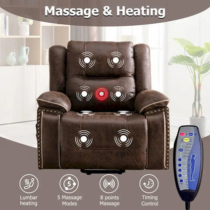 Power Lift comfortable chair with massage heating, cup holder and USB port