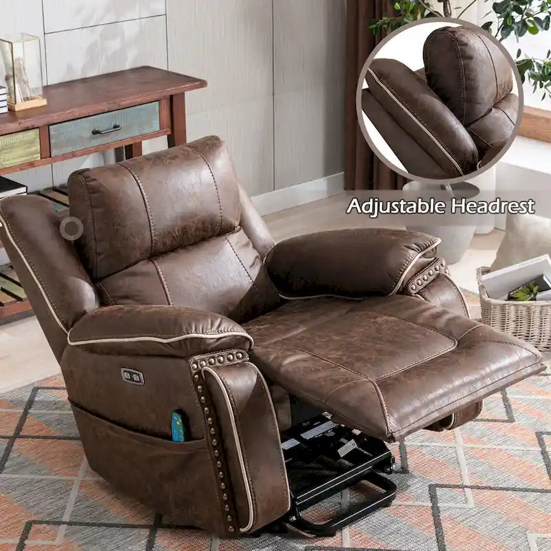 Power Lift comfortable chair with massage heating, cup holder and USB port