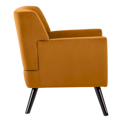 Velvet Upholstered Armchair Tufted Accent Chair for Living Room - 28.35W x 27.56D x 30.71H