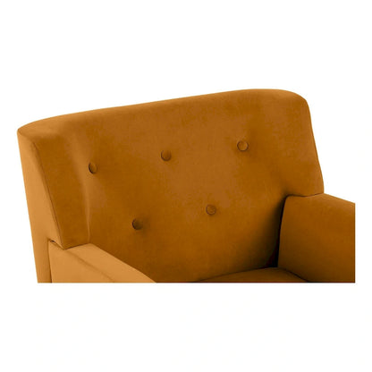 Velvet Upholstered Armchair Tufted Accent Chair for Living Room - 28.35W x 27.56D x 30.71H