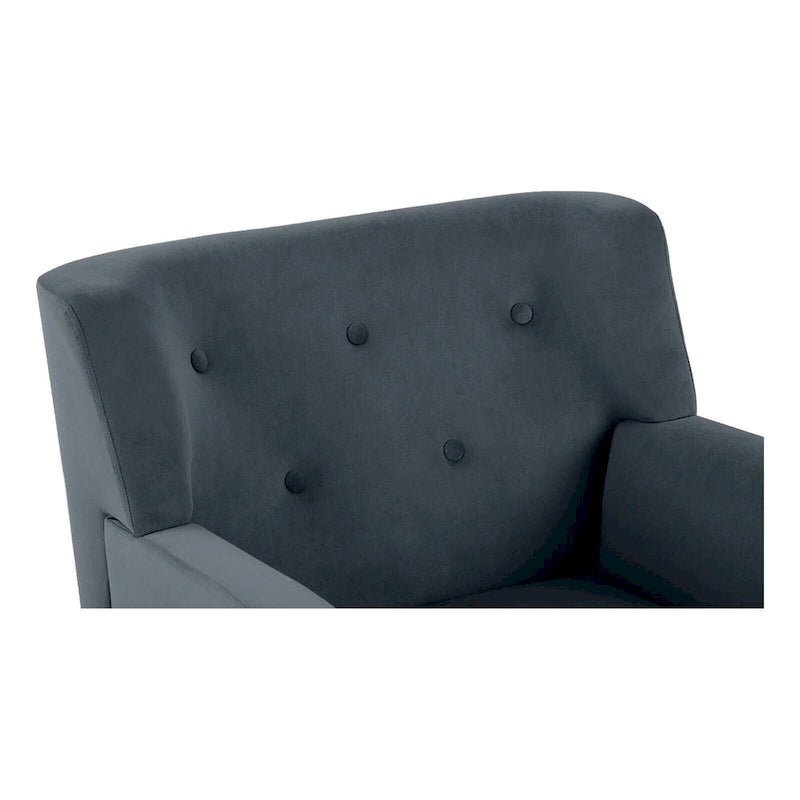 Velvet Upholstered Armchair Tufted Accent Chair for Living Room - 28.35W x 27.56D x 30.71H