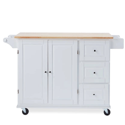 Simple Living 3-drawer Drop Leaf Kitchen Cart