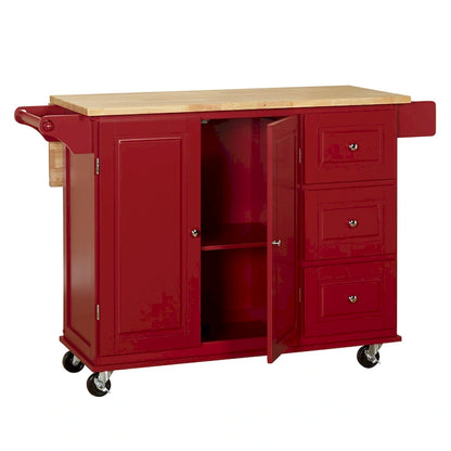 Simple Living 3-drawer Drop Leaf Kitchen Cart