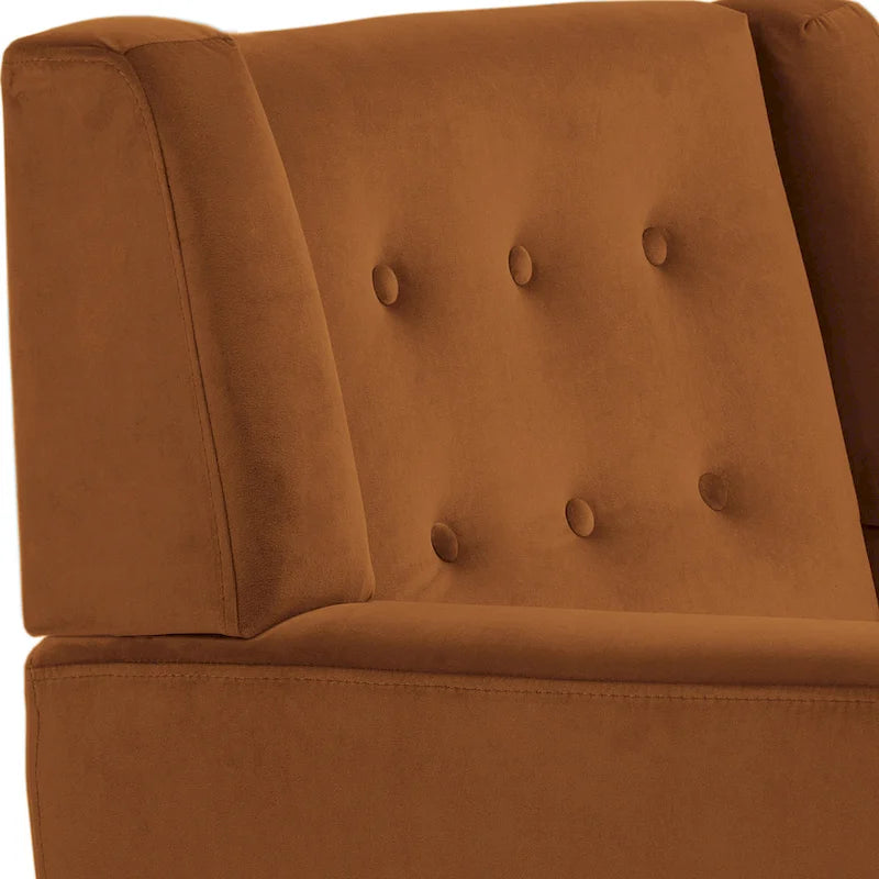 Velvet Accent Chair Living Room Upholstered Armchair