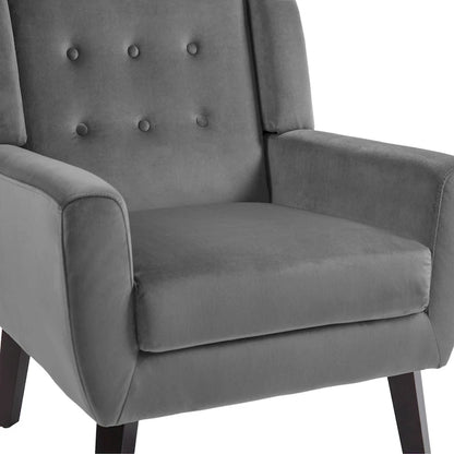 Velvet Accent Chair Living Room Upholstered Armchair