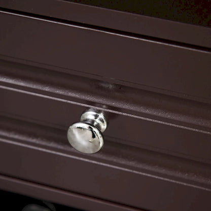 HOMCOM Modern Kitchen Buffet Bar Cabinet Storage with Drawer and 12-Bottle Wine Rack for Living Room - 45.75*15.75*32.5