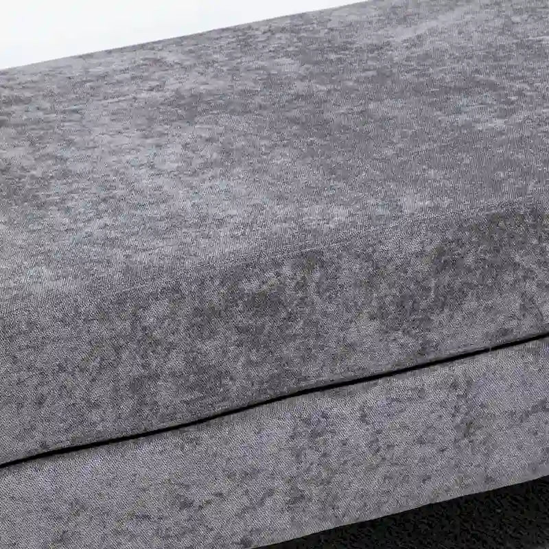 HOMCOM 48 End of Bed Bench, Upholstered Entryway Bench with Double Layer Seat Cushions and Steel Legs, Bedroom Bench, Dark Gray