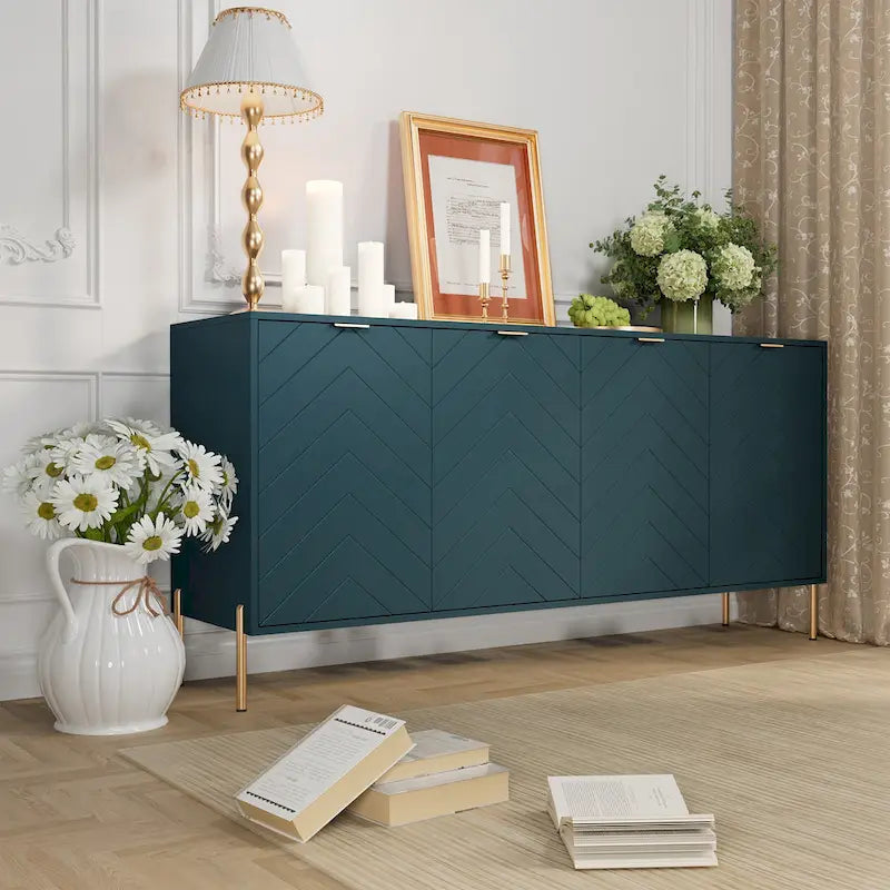 Clihome Modern 4-Door Buffets Sideboards