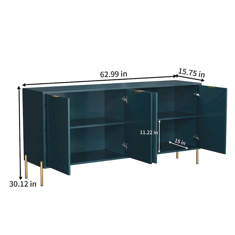 Clihome Modern 4-Door Buffets Sideboards
