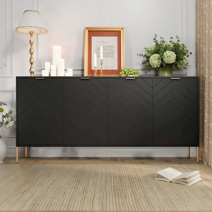 Clihome Modern 4-Door Buffets Sideboards